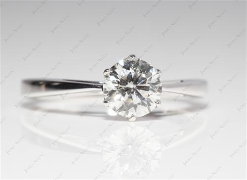 White Gold 0.90 Round cut Solitaire Diamond Rings