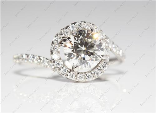 Platinum 1.09 Round cut Micropave