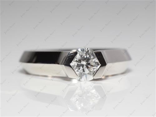 Platinum 0.71 Round cut Tension Diamond Rings