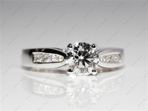 White Gold 0.78 Round cut Channel Set Eternity Rings