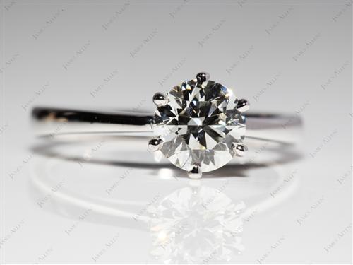White Gold 1.09 Round cut Solitaire Ring Mountings