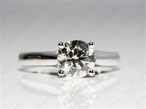 White Gold 1.41 Round cut Round Solitaire Ring
