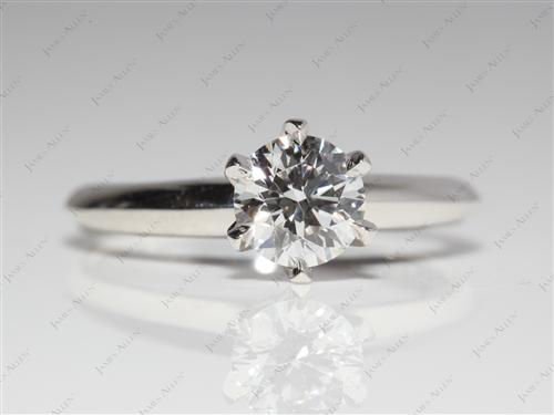 Platinum 0.73 Round cut Solitaire Ring Designs