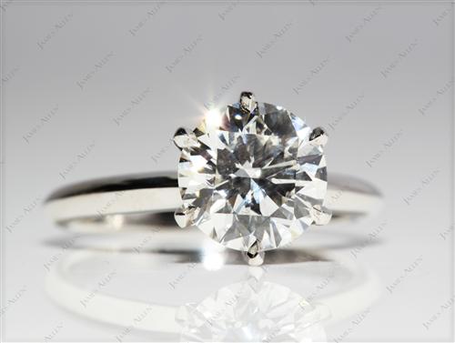 Platinum 2.06 Round cut Solitaire Ring