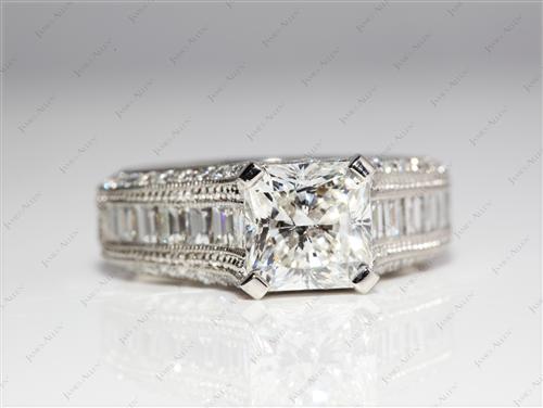 Platinum 2.04 Radiant cut Micropave
