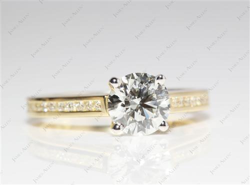 Gold 1.22 Round cut Channel Set Eternity Rings