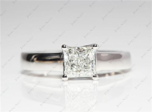 Platinum 1.01 Princess cut Solitaire Ring Designs