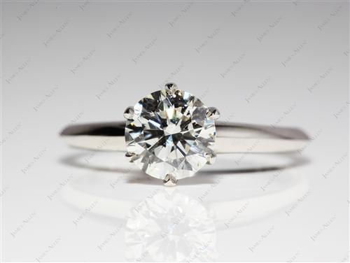 Platinum 1.32 Round cut Diamond Rings