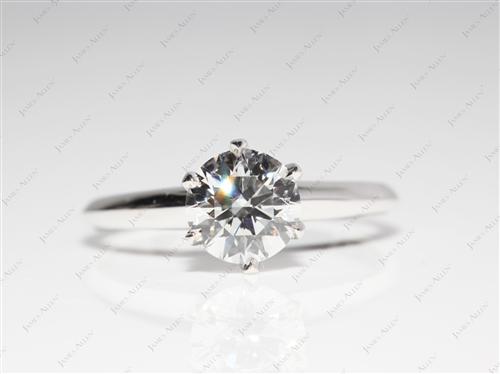 White Gold 1.03 Round cut Diamond Engagement Solitaire Rings