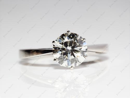 Platinum 1.70 Round cut Solitaire Ring Setting
