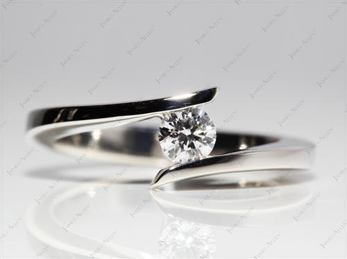 Platinum 0.30 Round cut Diamond Solitaire Rings