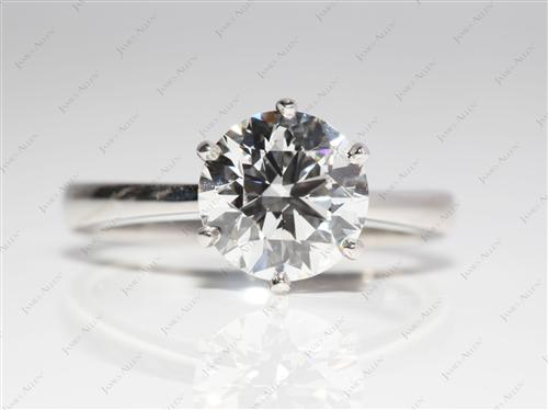 Platinum 2.14 Round cut Solitaire Ring