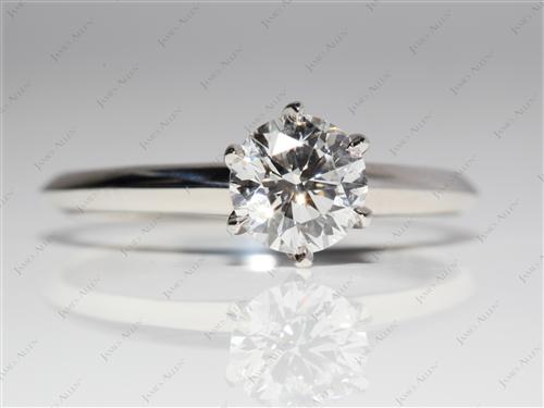Platinum 1.03 Round cut Solitaire Ring