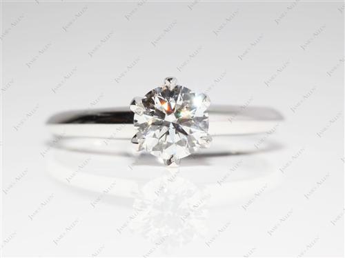 White Gold 0.72 Round cut Diamond Solitaire Engagement Ring