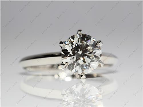 Platinum 1.55 Round cut Solitaire Ring Mountings