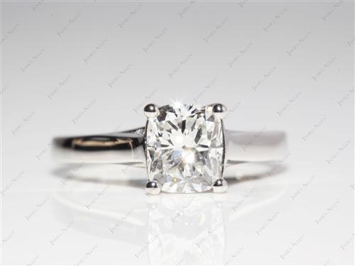 Platinum 1.52 Cushion cut Engagement Ring