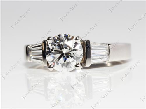 Platinum 1.19 Round cut Diamond Ring