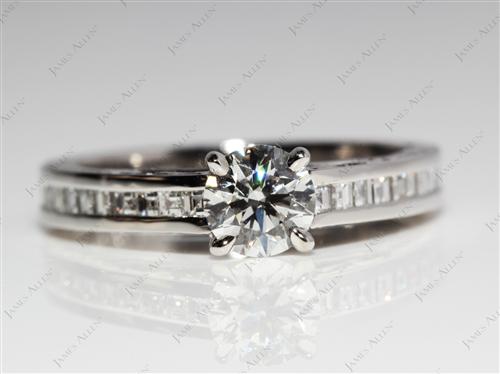 Platinum 0.61 Round cut Channel Rings