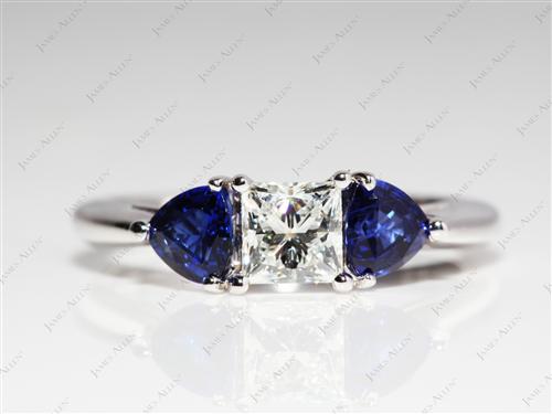 White Gold 0.65 Princess cut Diamond Ring