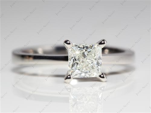 Platinum 1.01 Princess cut Solitaire Ring