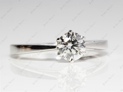 Platinum 0.90 Round cut Solitaire Ring Designs