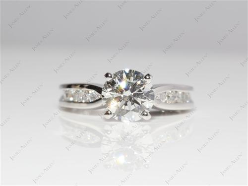 Platinum 1.44 Round cut Channel Cut Ring