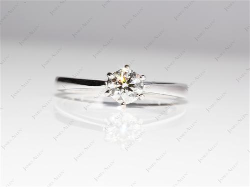 White Gold 0.52 Round cut Solitaire Ring Designs