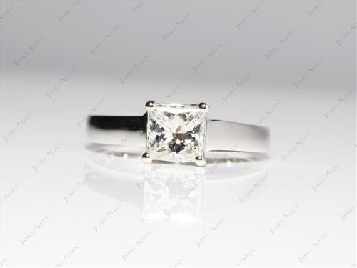 Platinum 1.23 Princess cut Solitaire