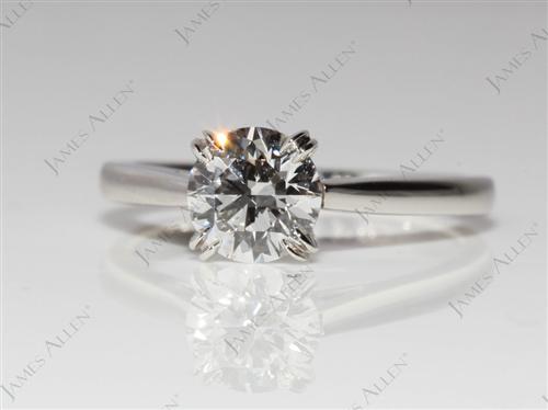 Platinum 0.81 Round cut Solitaire Ring