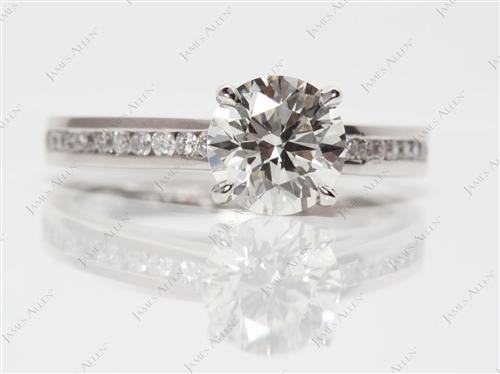 Platinum 1.52 Round cut Channel Diamond Ring