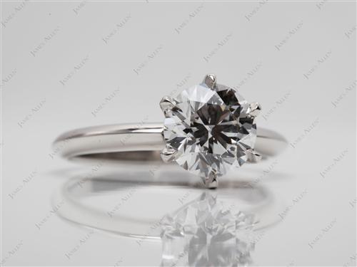 Platinum 1.66 Round cut Diamond Solitaire Rings