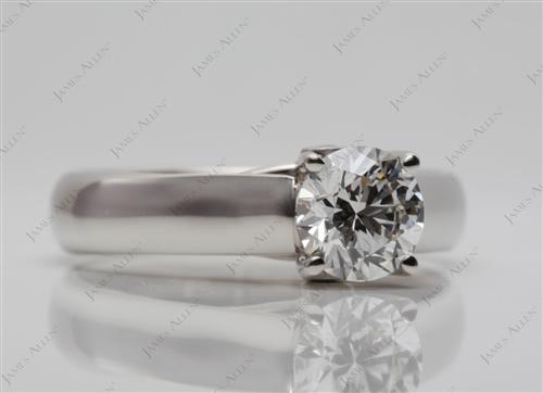 Platinum 0.91 Round cut Solitaire Ring Settings