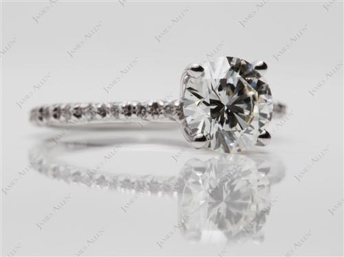 White Gold 1.32 Round cut Matching Wedding Sets
