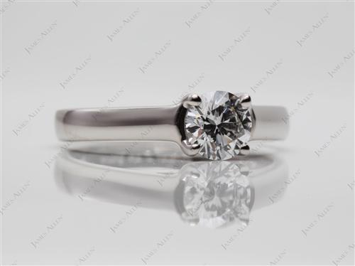 Platinum 0.71 Round cut Diamond Solitaire Ring Settings