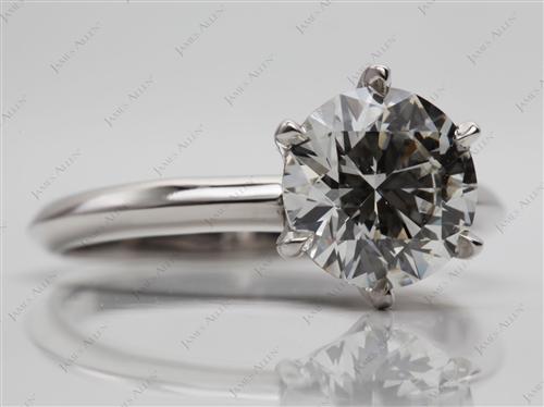 Platinum 2.21 Round cut Solitaire Ring Designs