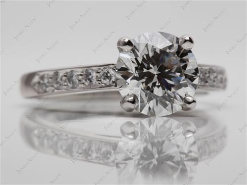 Platinum 1.60 Round cut Diamond Rings