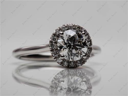 Platinum 1.01 Round cut Pave Ring Set