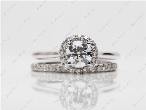 White Gold 0.62 Round cut Wedding Sets
