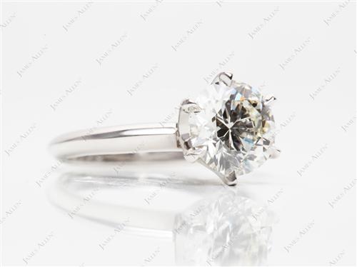 Platinum 1.71 Round cut Solitaire Rings