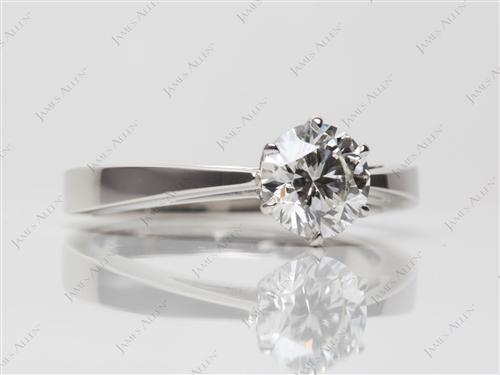 Platinum 1.07 Round cut Solitaire Ring Mountings