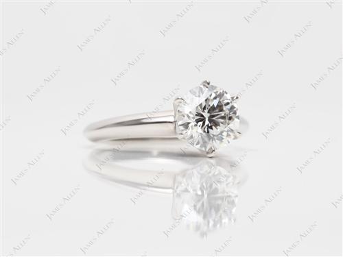 Platinum 1.01 Round cut Solitaire Ring Mountings