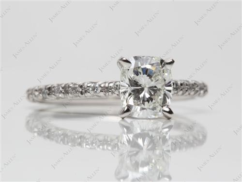 Platinum 1.01 Cushion cut Bridal Wedding Sets