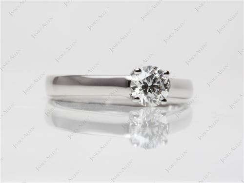 Platinum 0.64 Round cut Solitaire Ring Settings