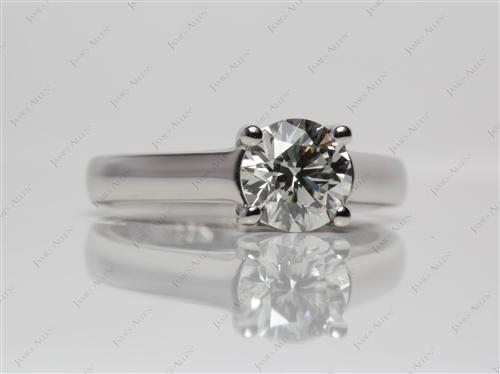 Platinum 1.29 Round cut Engagement Ring