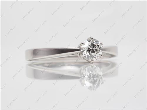 Platinum 0.51 Round cut Solitaire Ring Designs