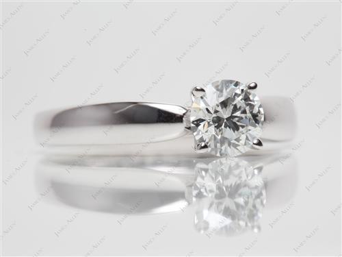 White Gold 0.92 Round cut Solitaire Ring Designs