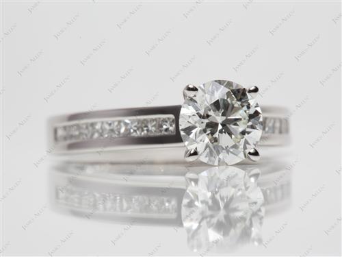 Platinum 1.26 Round cut Channel Set Diamond Band