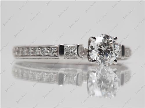White Gold 0.70 Round cut Diamond Ring