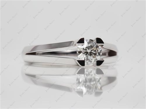 White Gold 0.70 Round cut Tension Set Diamond Ring