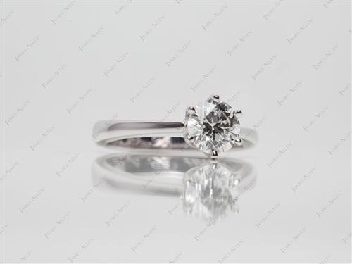 White Gold 0.80 Round cut Solitaire